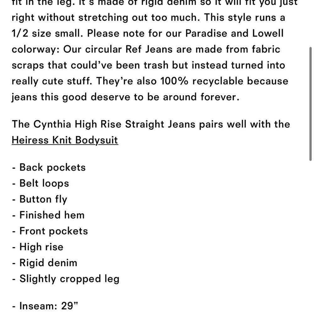 Cynthia High Rise Straight Jeans - Picture 6 of 13